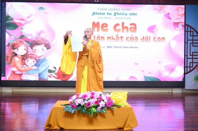 Khoá tu thiếu nhi “Em Về Bên Phật” Lần thứ 77.